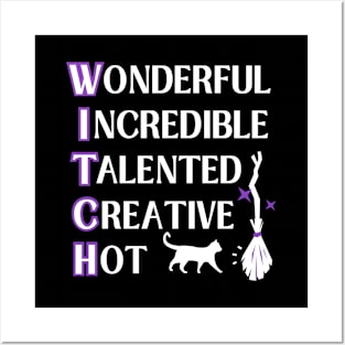 Wonderful W.I.T.C.H. Fun Wiccan Pagan Cheeky Witch® Posters and Art